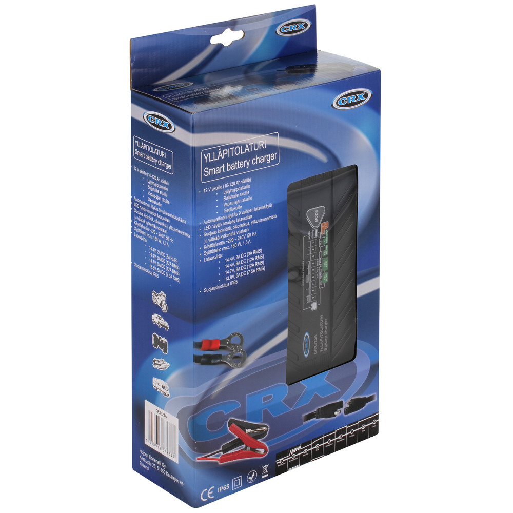 YLLÄPITOLATURI 12V 2/8A IP65 CRX325A