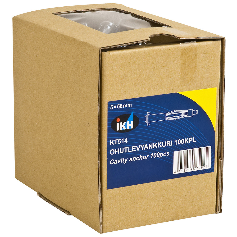 OHUTLEVYANKKURI  M5X58MM 5-13MM 100KPL KT514