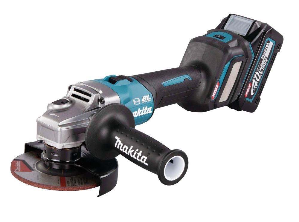 MAKITA GA023GM201 KULMAHIOMAKONE XGT 40V, 2X4,0AH, 125MM JARRULLA, SÄÄDETTÄVÄ AWS MAK-GA023GM201