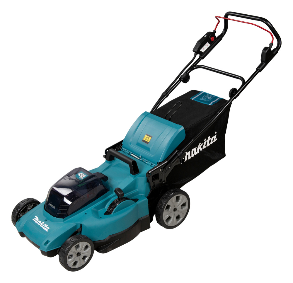 MAKITA DLM480CT2 RUOHONLEIKKURI 2X18V, 2X5,0AH, LEVEYS 48CM, KOMPOSIITTIRUNKO, BIO/KERÄÄVÄ MAK-DLM480CT2