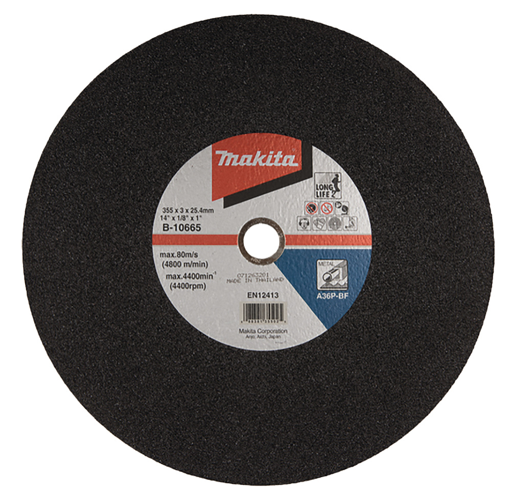 MAKITA B-10665-5 KATKAISULAIKKA METALLI 355X3X25,4 MM, A36P, 5KPL MAK-B-10665-5