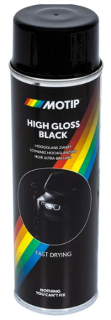 MOTIP RALLYE MUSTA KIILTÄVÄ 500ML