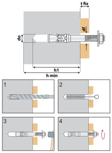 KIILA-ANKKURI M16X175MM SINK. 20KPL 2