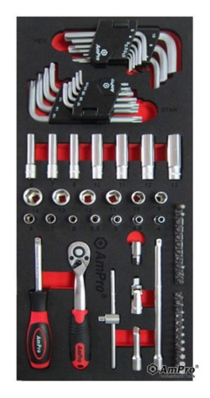 AMPRO 1/4" HYLSYSARJA 67-OSAINEN, MODUULI, VA-SARJA