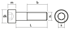 KUUSIOKOLORUUVI M6X80 12.9 DIN912 2