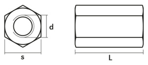 JATKOMUTTERI M10 DIN6334 2