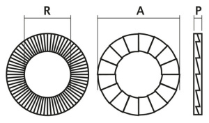 ALUSLAATTA M8 (5/16") 20PR DELTA N-L 2