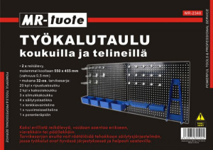 TYÖKALUTAULU TARVIKESARJALLA (32-OS.) 3