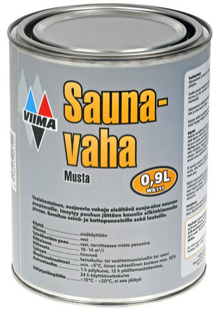 SAUNAVAHA 0,9L MUSTA