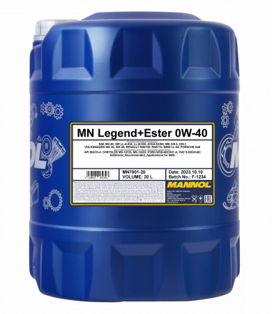 MANNOL 0W-40 LEGEND+ESTER 7901 20L
