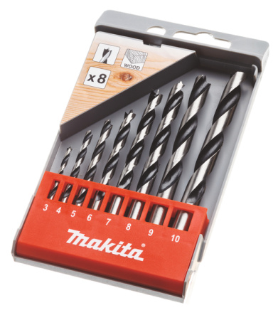 MAKITA D-57227 PUUPORANTERÄSARJA 8-OSAA, 3, 4, 5, 6, 7, 8, 9 JA 10MM (ME 15KPL)