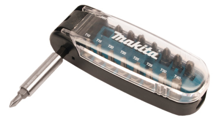 MAKITA P-79778 RUUVIKÄRKISARJA 17-OSAA TORX/PH/PZ 25MM JA MAGNEETTIHYLSY CROCOBOX (ME 15KPL)