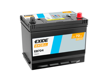 EB704 EXIDE EXCELL 70AH 270X173X222 -/+ 540A
