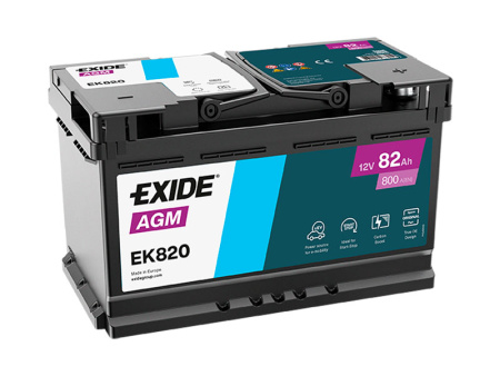 EXIDE-AKKU AGM EK820 82AH