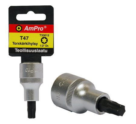 AMPRO TORX-KÄRKIHYLSY 1/2" T50