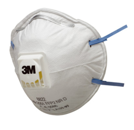3M 8822 FFP2 NR D PÖLYSUOJAIN VENTTIILILLÄ
