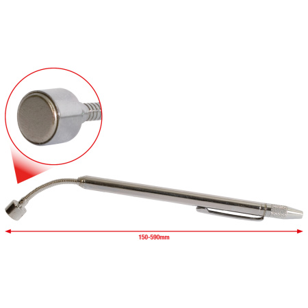 2IN1 TELESKOOPPINEN MAGNEETTINOSTIN PESUSUUTTIMIEN PUHDISTUS- JA ASENNUSTYÖKALULLA, 150-590MM