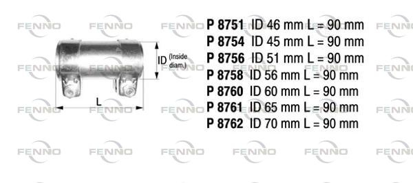LIITOSHOLKKI ID55X90 MM FEN-P8758