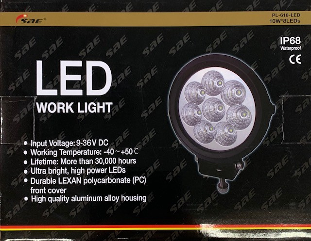 LED-TYÖVALO 10-36V 80W PL-618-LED