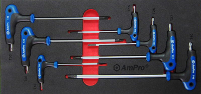 AMPRO TORX-AVAINSARJA T-KAHVALLA, 7-OSAINEN, MODUULI, VA-SARJA T22898