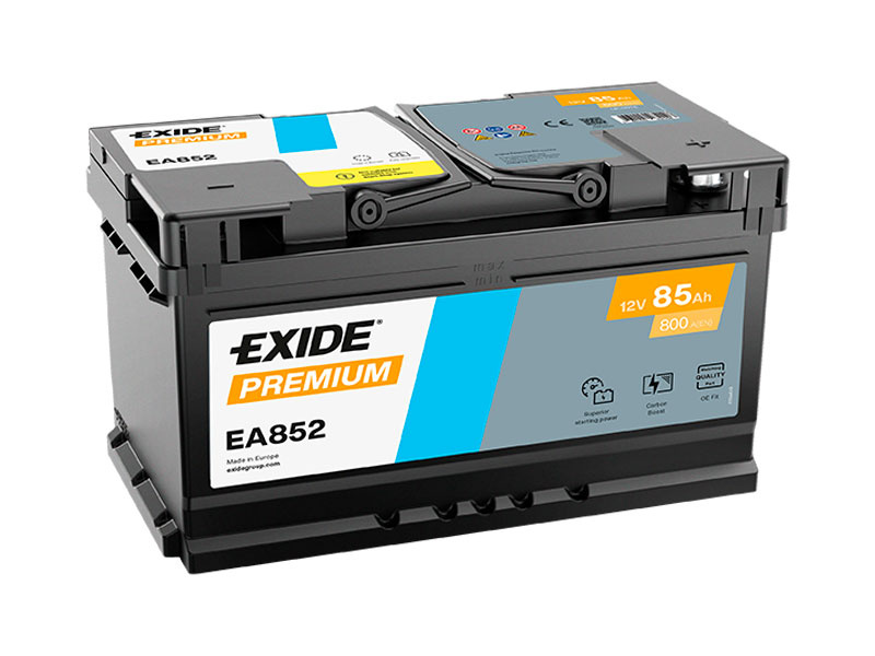 EA852 EXIDE PREMIUM 85AH 315X175X175 -/+ 800A 1815-EA852