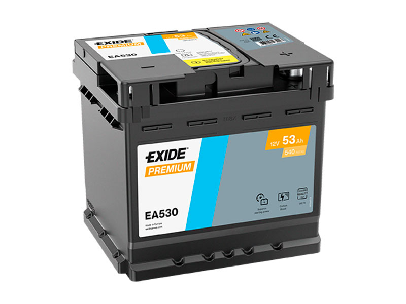 EA530 EXIDE PREMIUM 53AH 207X175X190 -/+ 540A 1815-EA530