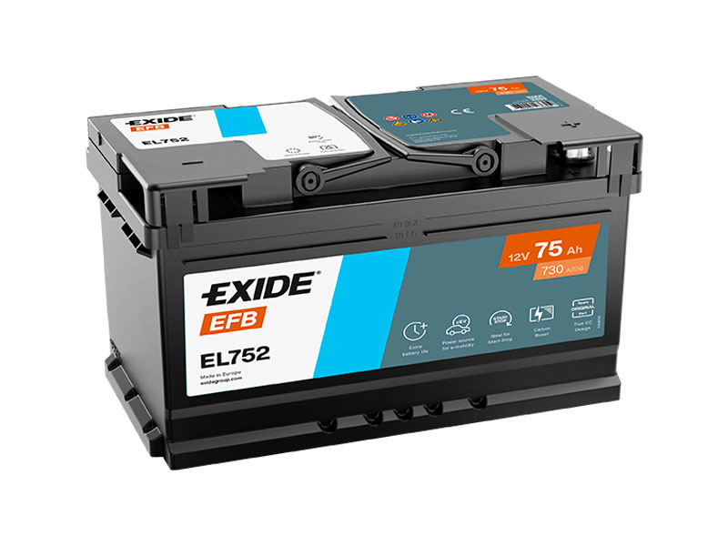 EXIDE-AKKU EFB EL752 75AH EL752-1102