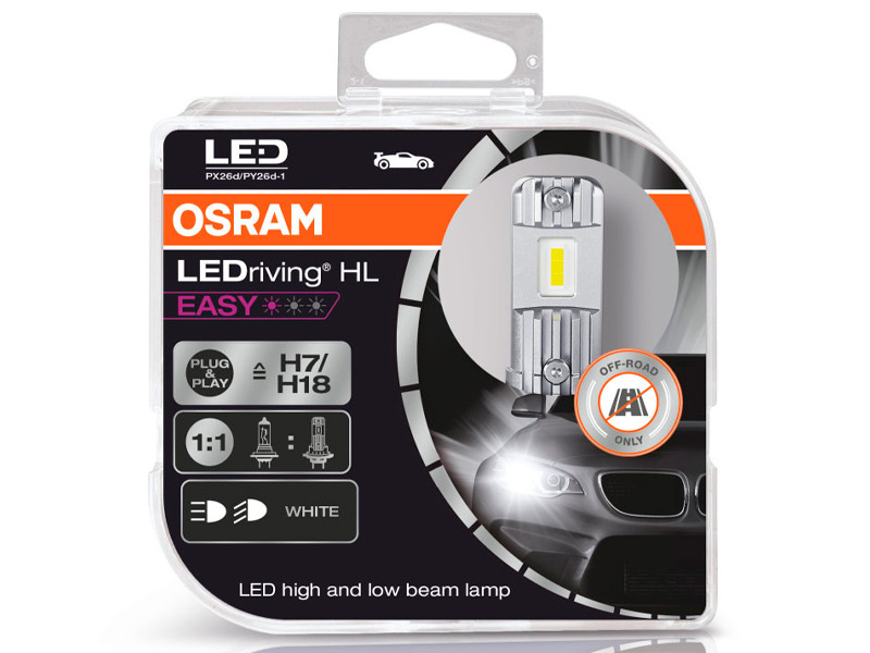 OSRAM LEDRIVING® HL EASY H7/H18 PX26D 10-64210DWESY-HCB