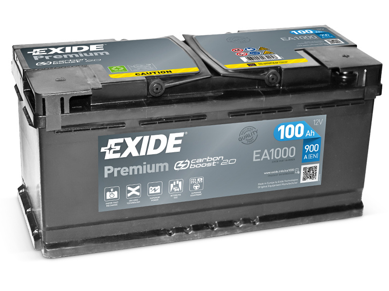 EA1000 EXIDE PREMIUM 100AH 353X175X190 -/+ 900A 1815-EA1000