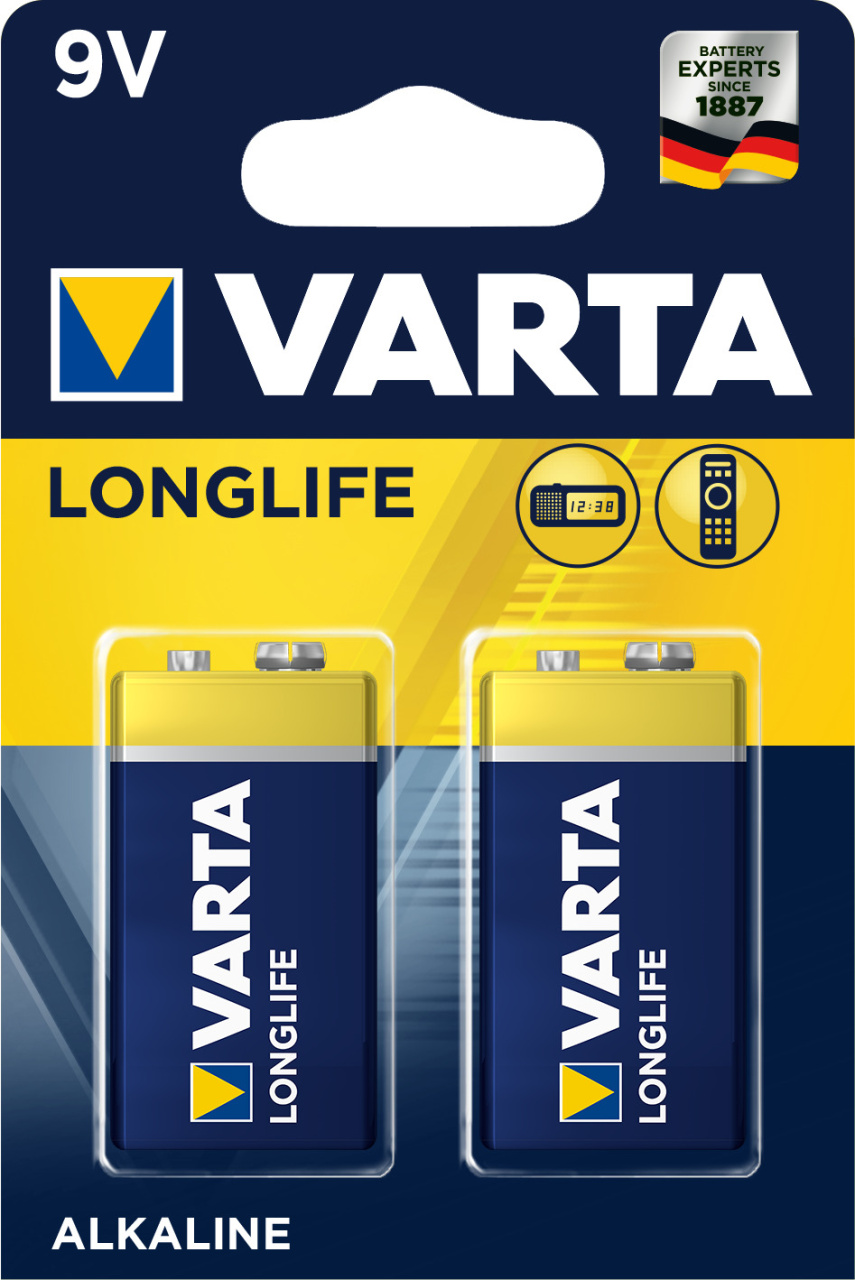 VARTA PARISTO LONGLIFE 9V 2KPL 360-4122101412